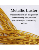 Hilo elástico. GOLD. Nylon+caucho. Alta resistencia. 1 milímetro de grosor.  5 metros.