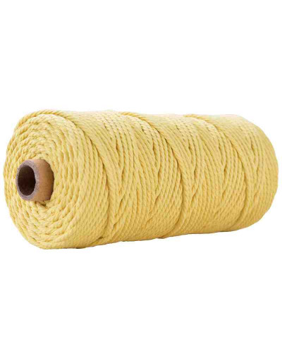 Hilo 100% algodón. Macramé. 3 milímetros grosor. Color: LIGHT KHAKI. 100 metros. 1 cono.