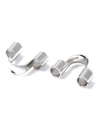 Wire guardians. Acero inoxidable. Color plateado. 5x6.6x2 mm. 1.50 mm agujero. 10 uds.