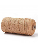 Hilo 100% algodón. Macramé. 3 milímetros grosor. Color: DARK SALMON. 100 metros. 1 cono.