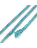 Hilo 100% algodón. Macramé. 3 milímetros grosor. Color: MEDIUM TURQUOISE. 100 metros. 1 cono.