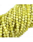 Jade. Limón. 10 milímetros diámetro. 1 mm perforación. 35 unidades hilo aproximado. 1 hilo.