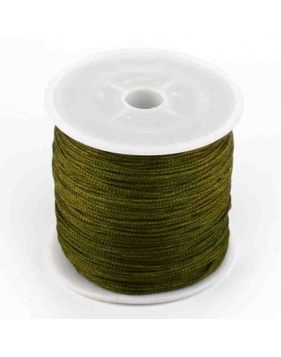 Cordón de nylon. 1 milímetro grosor. Color OLIVE. 80 metros. 1 cono.