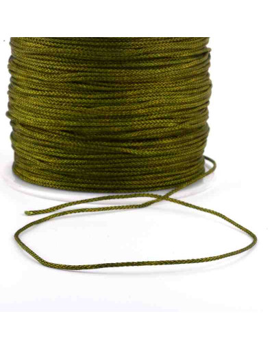 Cordón de nylon. 1 milímetro grosor. Color OLIVE. 80 metros. 1 cono.