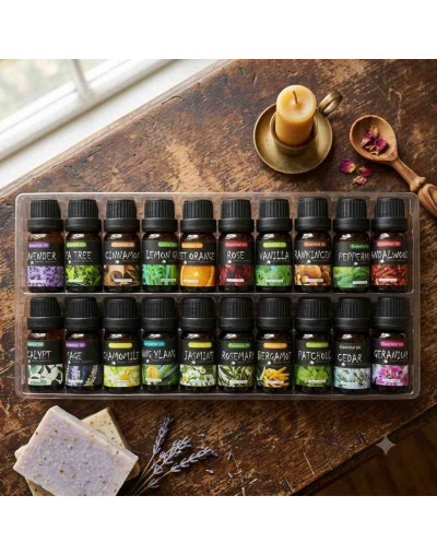Aceite esencias. 20 Esencias. Para velas y jabones. 10 ml. 1 set.