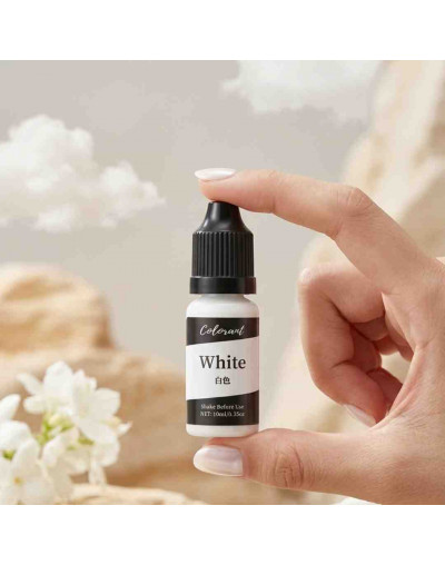 Pigmento líquido. Color Blanco. 10 ml. Para velas y jabones. 1 ud.