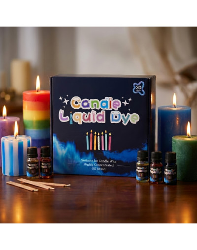 Pigmentos líquidos. 36 colores. 10 ml cada color. Para velas y jabones. 1 set.