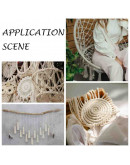Hilo de algodón para macramé. 5 mm grosor. Color: GHOST WHITE. 100 metros. 1 ud.