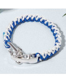 Cierre para pulsera Paracord. Aleación de cobre. Color plateado. 29.5x27x4 mm. 1 set.