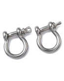 Cierre Ring Clip. Acero inoxidable. Color plateado. 26x25x4~8.5 mm. 2.3 mm perforación. 1 ud.