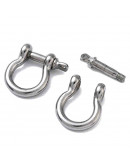 Cierre Ring Clip. Acero inoxidable. Color plateado. 26x25x4~8.5 mm. 2.3 mm perforación. 1 ud.