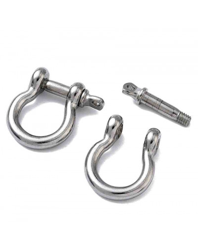 Cierre Ring Clip. Acero inoxidable. Color plateado. 26x25x4~8.5 mm. 2.3 mm perforación. 1 ud.