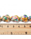 Howlite sintético. Tortugas. Colorful. 17x14x7.5 mm. 1,6 mm perforación. 22 uds hilo aprox.