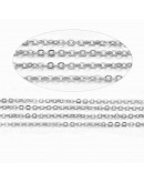 Acero inoxidable. Color plateado. Link ovalado. 1.5x1.3x0.3 mm. 1 mt.