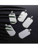 Blank Stamping. Chapa. Acero inoxidable. Color Plateado. 28x18x1.8 mm. 4x7 mm cierre. 1 ud.
