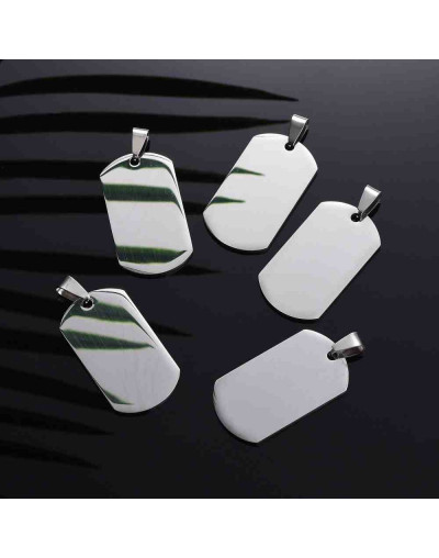 Blank Stamping. Chapa. Acero inoxidable. Color Plateado. 28x18x1.8 mm. 4x7 mm cierre. 1 ud.
