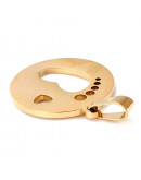 Huella+Corazón. Acero Inoxidable. Color dorado. 20x17.5x1 mm. 5x3 mm cierre. 1 ud.