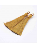 Tassel. Nylon. KHAKI. 83~92x9~10 mm. Agujero 1.5~4 mm. 2 uds.
