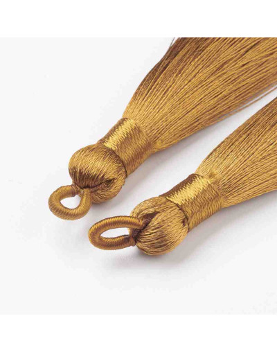Tassel. Nylon. KHAKI. 83~92x9~10 mm. Agujero 1.5~4 mm. 2 uds.