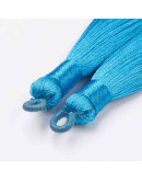 Tassel. Nylon. LIGHT BLUE. 83~92x9~10 mm. Agujero 1.5~4 mm. 2 uds.