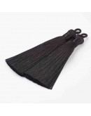 Tassel. Nylon. BLACK. 83~92x9~10 mm. Agujero 1.5~4 mm. 2 uds.