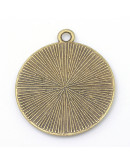 Moneda. Aleación de cobre. Color Bronce. 29x25.5x2 mm. Agujero 1.5 mm. Trabajo 25 mm. 2 uds.