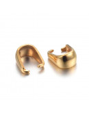 Cierre para dijes Acero inoxidable Color dorado 7x6x4 mm 5 unidades