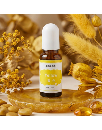 Pigmentos para resina. Color transparente amarillo. 10 ml. 1 unidad.