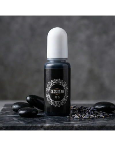 Pigmentos para resina. Color perlado negro. 10 ml. 1 unidad.