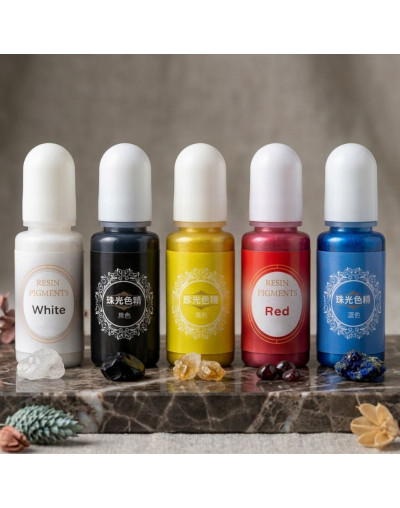 Pigmentos para resina. Color perlado azul. 10 ml. 1 unidad.