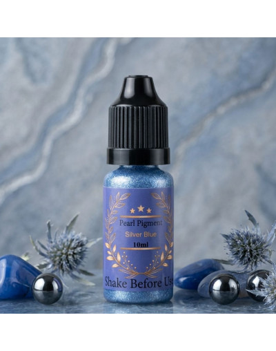 Pigmentos para resina. Color perlado silver blue. 10 ml. 1 unidad.