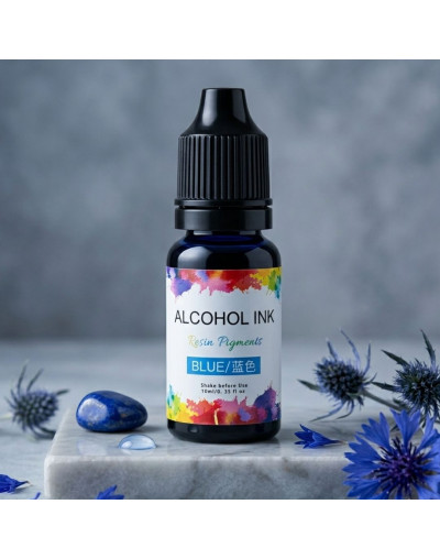 Pigmentos para resina. Tintes al alcohol. Color azul. 10 ml. 1 unidad.