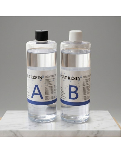 Resina Epoxy. Color cristal. Relación 1:1. 8+8 onzas (470 ml). Incluye accesorios. 1 set.