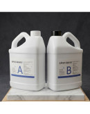 Resina Epoxy. Color cristal. Relación 1:1. 1/2+1/2 galón (3780 ml). Incluye accesorios. 1 set.