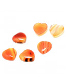 Carnelian. Teñida. Corazón. 25x23x7.5 mm. Sin perforación. 1 ud.
