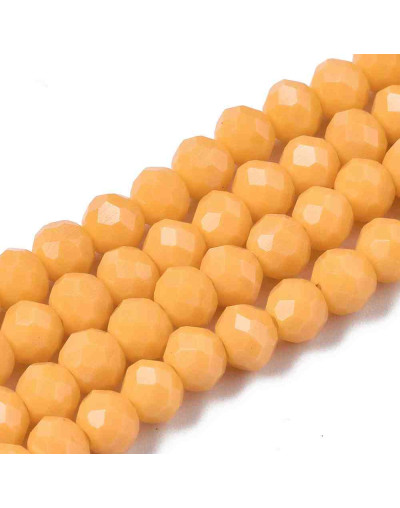 Rondelle faceteado. 3x2 milímetros. Goldenrod. 0,8 mm perforación. 135 uds hilo aprox. 1 hilo.