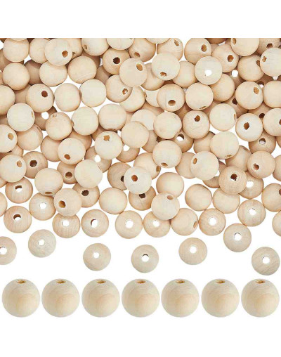 Madera Beads. Esfera. Color BrulyWood. Sin acabado. 14x13 mm. 2.5 mm perforación. 20 uds aprox.