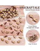 Madera Beads. Cruz. Color Coconut Brown. 15x9.5x4.5 mm. 1.8 mm perforación. 10 uds aprox.