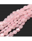 Cuarzo Rosa. Nuggets Tumbled. 5~10x6~7x3~7 mm. 1 mm perforación. 50 uds aprox. 1 hilo.