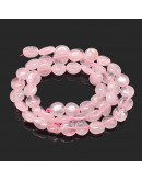 Cuarzo Rosa. Nuggets Tumbled. 5~10x6~7x3~7 mm. 1 mm perforación. 50 uds aprox. 1 hilo.