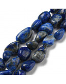 Lapislazuli. Nuggets Tumbled. 3~11x4~8x3~6 mm. 0.9 mm perforación. 45 uds aprox. 1 hilo.