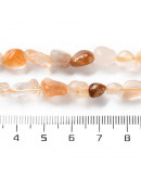 Cuarzo. Nuggets Tumbled. Amarillo. 4~11x3~7x3~6 mm. 1.2 mm perforación. 45 uds aprox. 1 hilo.