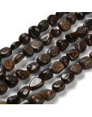 Bronzite. Nuggets Tumbled. 7~13x4~10x4~10 mm. 1.2 mm perforación. 45 uds aprox. 1 hilo.