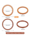 Asa de madera. Forma Círculo. Color madera 3 tonos. 136x9 mm. 112 mm diámetro interior. 1 par.