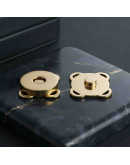 Cierre Magnético. Aleación de cobre. Dorado. 14 mm. 4 set.