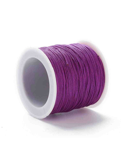 Cordón de nylon. 1 milímetro grosor. Color MEDIUM VIOLET. 90 metros. 1 cono.