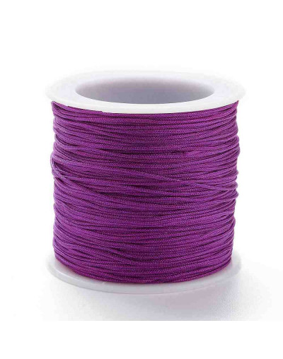 Cordón de nylon. 1 milímetro grosor. Color MEDIUM VIOLET. 90 metros. 1 cono.