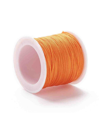 Cordón de nylon. 1 milímetro grosor. Color DARK ORANGE. 90 metros. 1 cono.