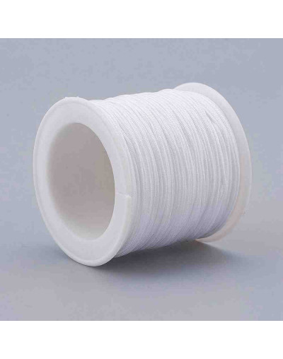Cordón de nylon. 1 milímetro grosor. Color WHITE. 90 metros. 1 cono.