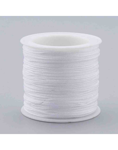 Cordón de nylon. 1 milímetro grosor. Color WHITE. 90 metros. 1 cono.